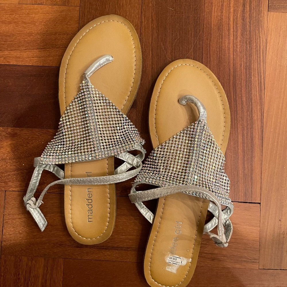 madden girl size 10 sparkley sandals
